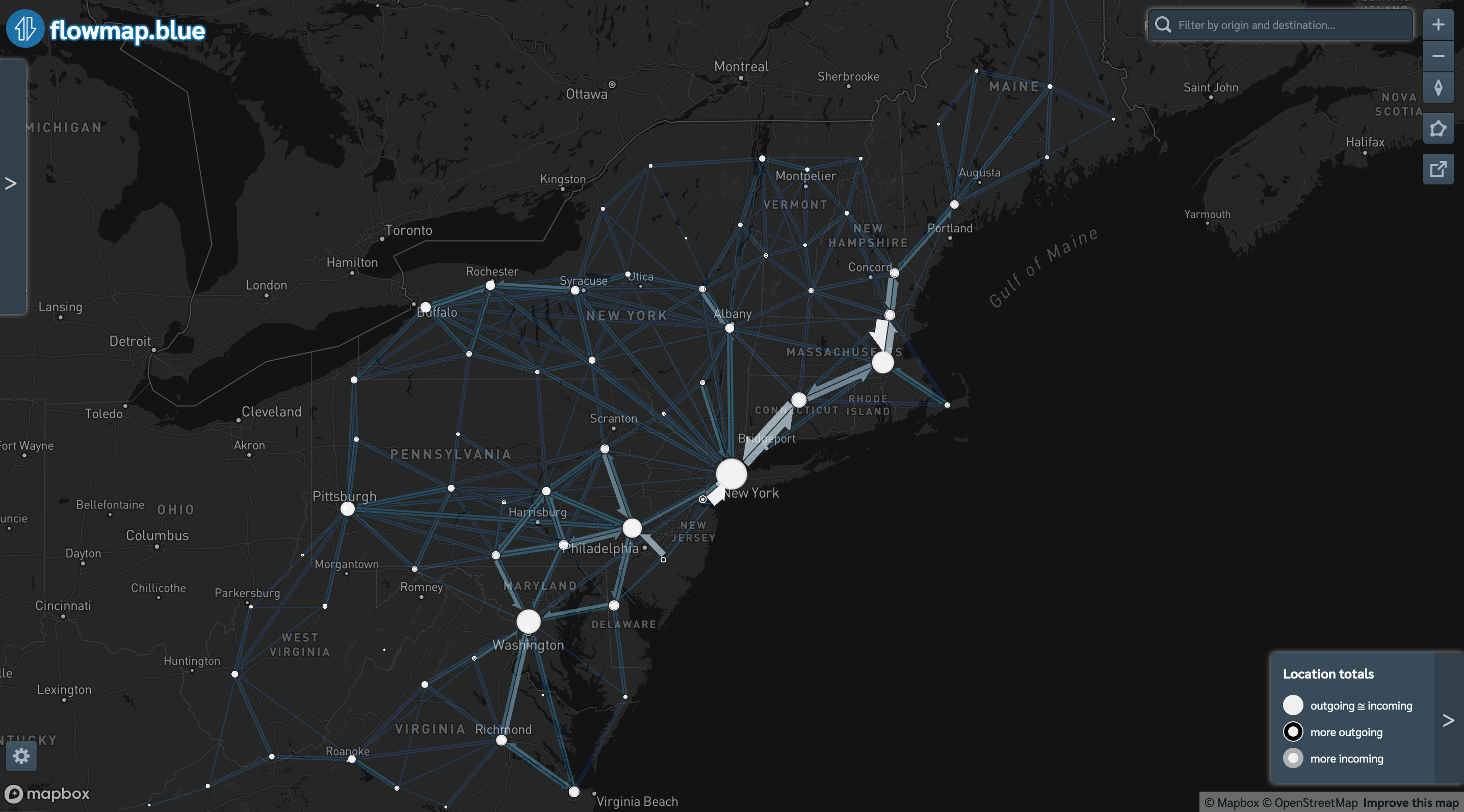 Mapping BosWash commuter patterns with  | Conor Tompkins